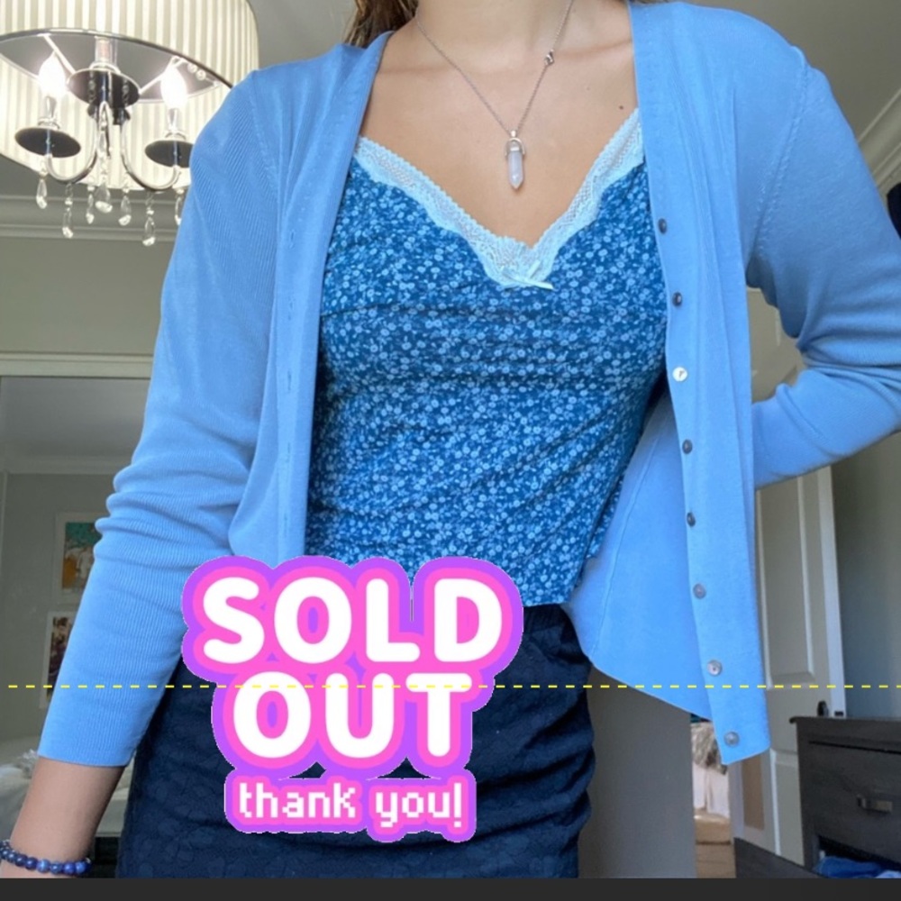 SOLD!!blue Cardigan